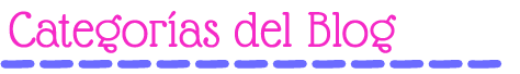 Categorías en las que se divide el blog | Los Dibujos de Patricia